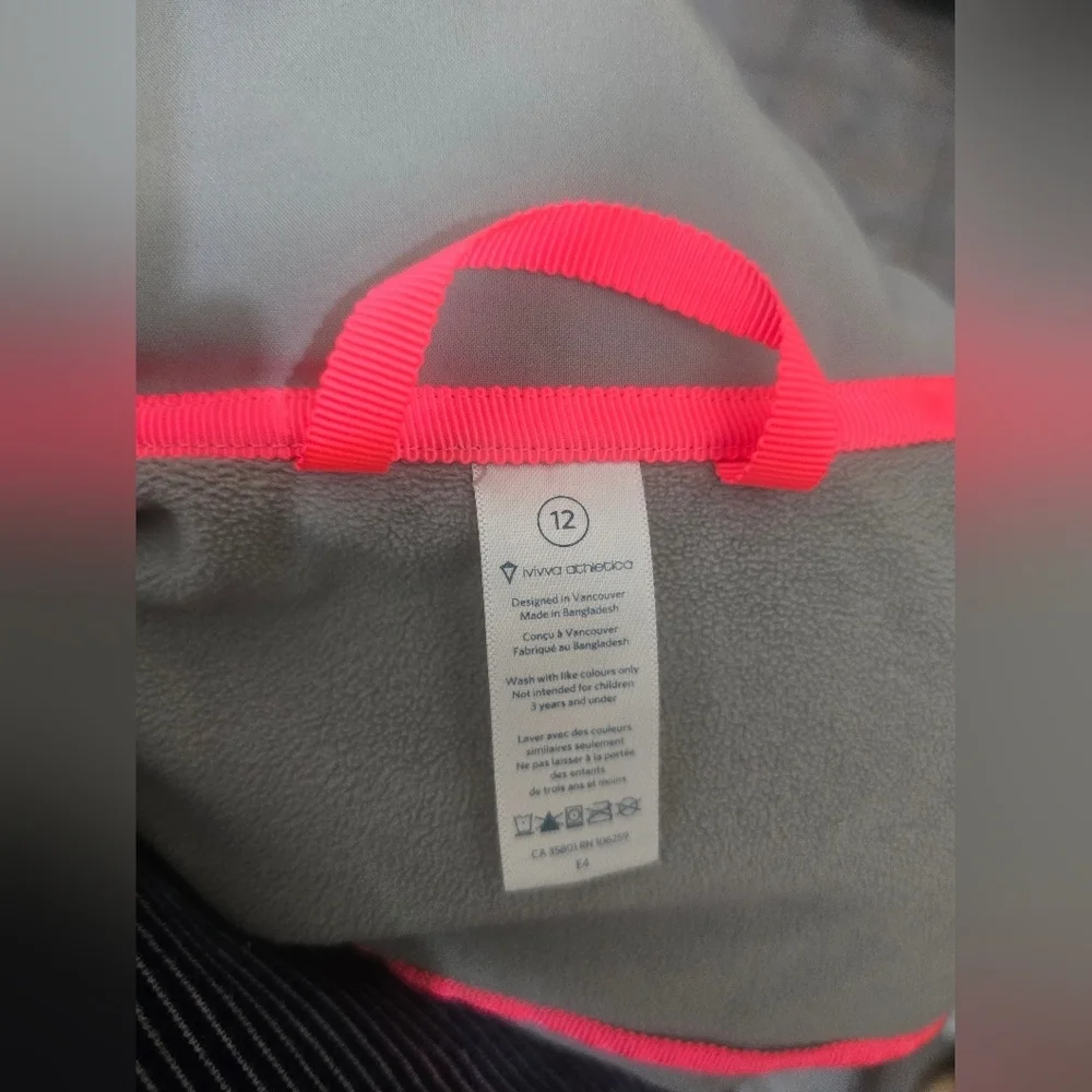 Ivivva Gray Jacket with Pink Accents